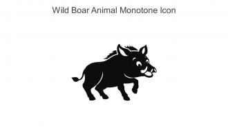Wild Boar Animal Monotone Icon In Powerpoint Pptx Png And Editable Eps Format
