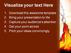 Wild fire abstract powerpoint templates and powerpoint backgrounds 0411