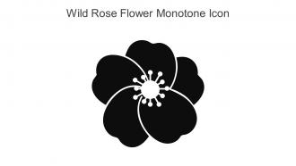 Wild Rose Flower Monotone Icon In Powerpoint Pptx Png And Editable Eps Format