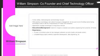 William Simpson Co Founder And Chief Technology Officer Brag House Pitch Deck