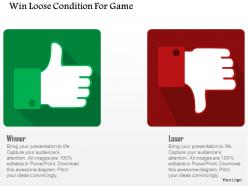 Win loose condition for game flat powerpoint design
