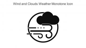 Wind And Clouds Weather Monotone Icon In Powerpoint Pptx Png And Editable Eps Format