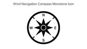 Wind Navigation Compass Monotone Icon In Powerpoint Pptx Png And Editable Eps Format