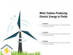 Wind Turbine Producing Electric Energy In Fields