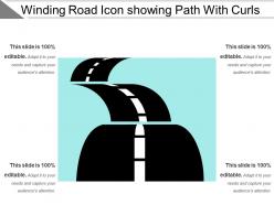 Winding Road Icon Showing Path With Curls