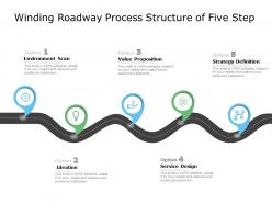Winding roadway process structure of five step