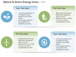 Windmill leaves waste management recycle ppt icons graphics