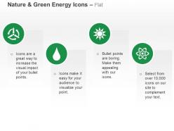 Windmill solar power nuclear energy production ppt icons graphics