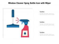 Window cleaner spray bottle icon with wiper