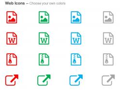 Windows photo viewer word zip folder share ppt icons graphics