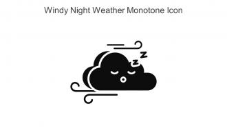 Windy Night Weather Monotone Icon In Powerpoint Pptx Png And Editable Eps Format