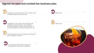 Wine And Cocktail Bar Business Plan Powerpoint Presentation Slides Unique Template