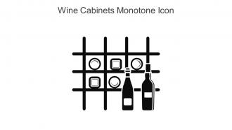 Wine Cabinets Monotone Icon In Powerpoint Pptx Png And Editable Eps Format