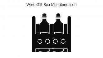 Wine Gift Box Monotone Icon In Powerpoint Pptx Png And Editable Eps Format