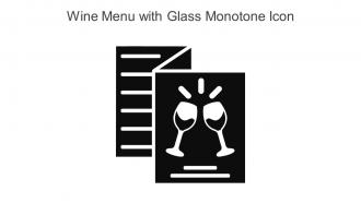Wine Menu With Glass Monotone Icon In Powerpoint Pptx Png And Editable Eps Format