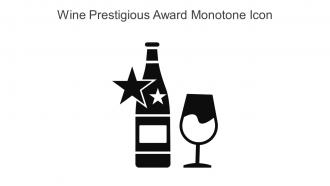 Wine Prestigious Award Monotone Icon In Powerpoint Pptx Png And Editable Eps Format