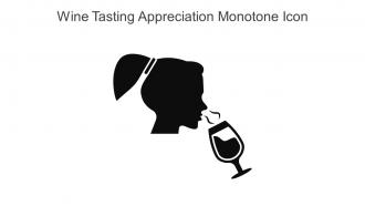 Wine Tasting Appreciation Monotone Icon In Powerpoint Pptx Png And Editable Eps Format