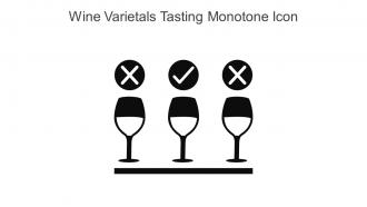 Wine Varietals Tasting Monotone Icon In Powerpoint Pptx Png And Editable Eps Format