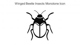 Winged Beetle Insects Monotone Icon In Powerpoint Pptx Png And Editable Eps Format