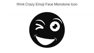 Wink Crazy Emoji Face Monotone Icon In Powerpoint Pptx Png And Editable Eps Format