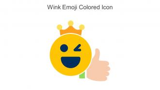 Wink Emoji Colored Icon In Powerpoint Pptx Png And Editable Eps Format