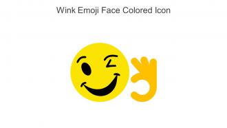 Wink Emoji Face Colored Icon In Powerpoint Pptx Png And Editable Eps Format
