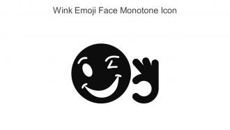 Wink Emoji Face Monotone Icon In Powerpoint Pptx Png And Editable Eps Format