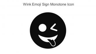 Wink Emoji Sign Monotone Icon In Powerpoint Pptx Png And Editable Eps Format