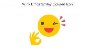 Wink Emoji Smiley Colored Icon In Powerpoint Pptx Png And Editable Eps Format