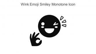 Wink Emoji Smiley Monotone Icon In Powerpoint Pptx Png And Editable Eps Format
