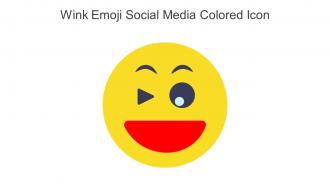Wink Emoji Social Media Colored Icon In Powerpoint Pptx Png And Editable Eps Format