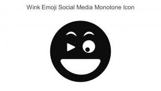 Wink Emoji Social Media Monotone Icon In Powerpoint Pptx Png And Editable Eps Format