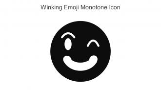 Winking Emoji Monotone Icon In Powerpoint Pptx Png And Editable Eps Format
