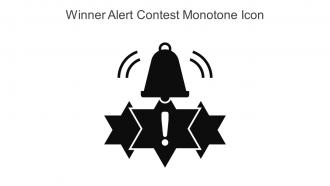 Winner Alert Contest Monotone Icon In Powerpoint Pptx Png And Editable Eps Format