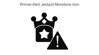 Winner Alert Jackpot Monotone Icon In Powerpoint Pptx Png And Editable Eps Format