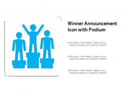 Winner announcement icon with podium