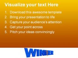 Winner competition powerpoint templates and powerpoint backgrounds 0411