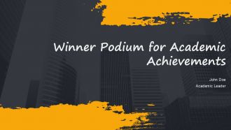 Winner Podium For Academic Achievements PPT Designs AT