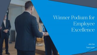 Winner Podium For Employee Excellence PPT Sample AT