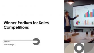 Winner Podium For Sales Competitions PPT Mockup AT