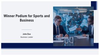 Winner Podium For Sports And Business PPT Summary AT
