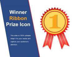 Winner ribbon prize icon example of ppt