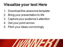 Winner success powerpoint templates and powerpoint backgrounds 0811