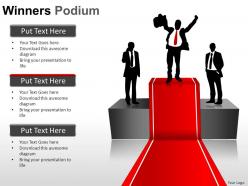 Winners podium powerpoint presentation slides