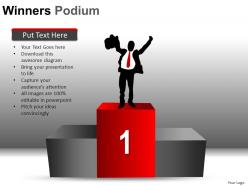 Winners podium powerpoint presentation slides db