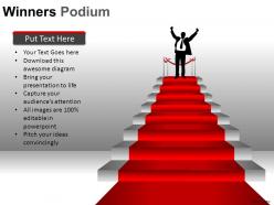 Winners podium powerpoint presentation slides db