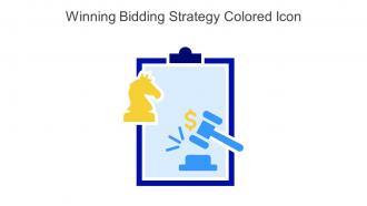 Winning Bidding Strategy Colored Icon In Powerpoint Pptx Png And Editable Eps Format