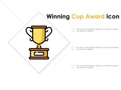 Winning cup award icon