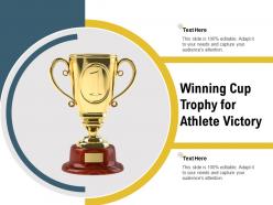 Winning cup trophy for athlete victory