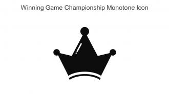 Winning Game Championship Monotone Icon In Powerpoint Pptx Png And Editable Eps Format